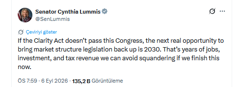 Senator Cynthia Lummis'in X'teki Açıklaması
