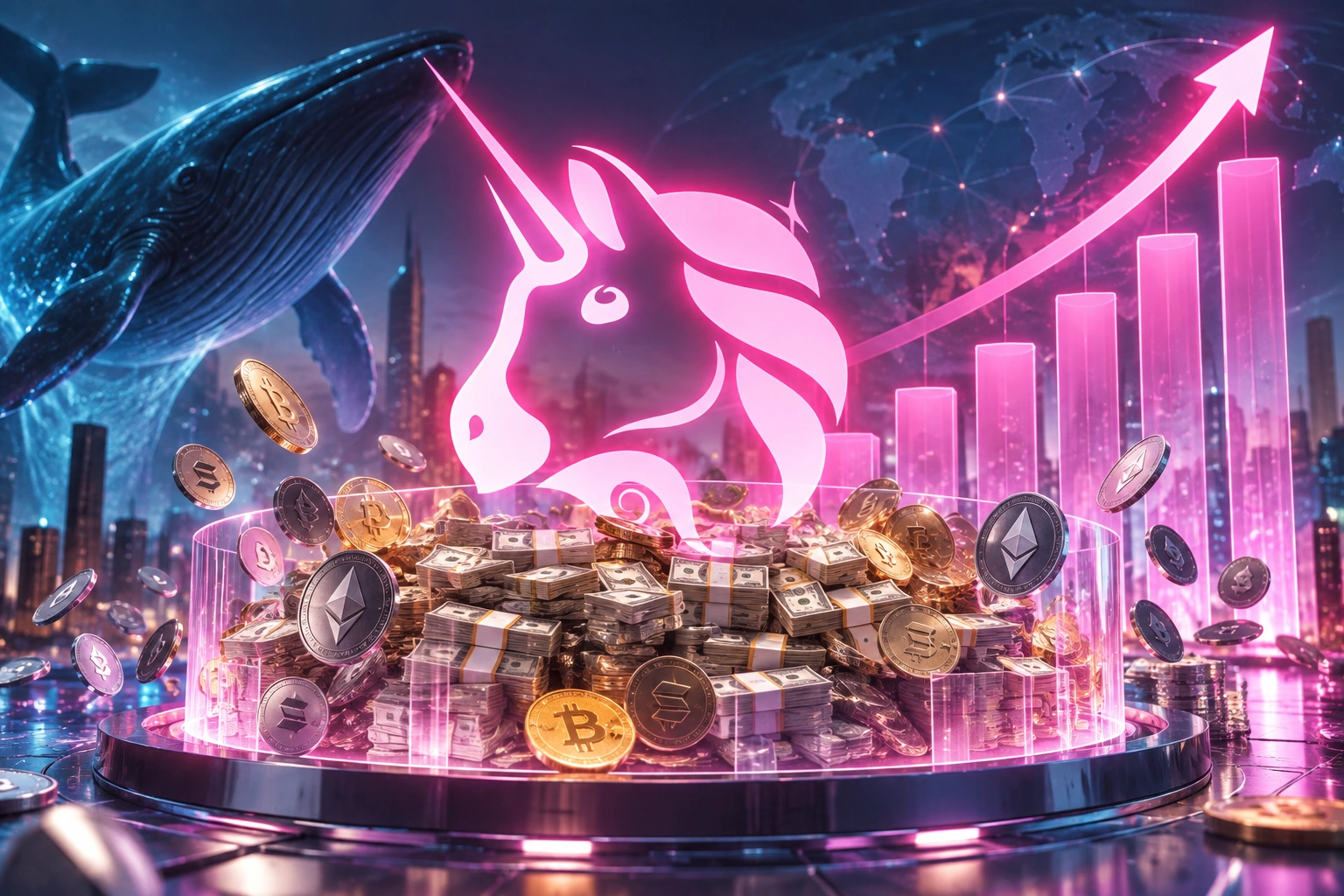 Altcoin Uniswap’ın 30 günlük işlem hacmi 70 milyar doları aşarak