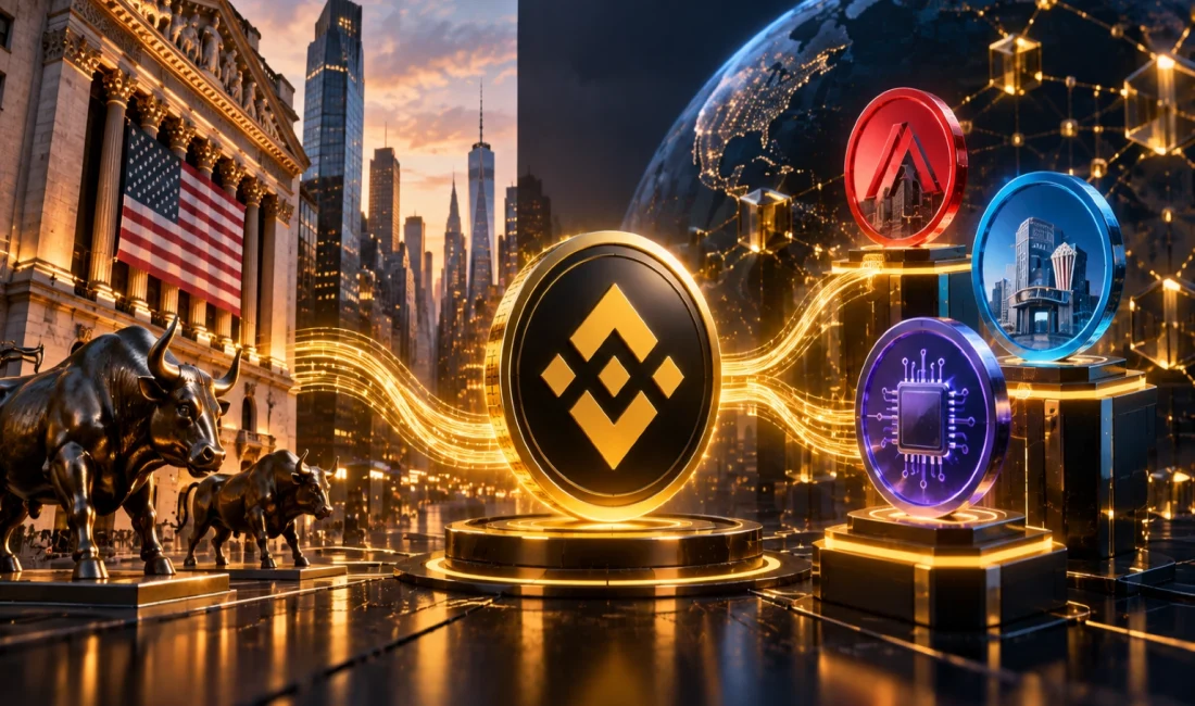 Binance Tokenleştirilmiş Hisse Hamlesini Büyüttü Binance, Axe Compute, AMC Entertainment ve Cypherpunk Technologies'i temsil eden
