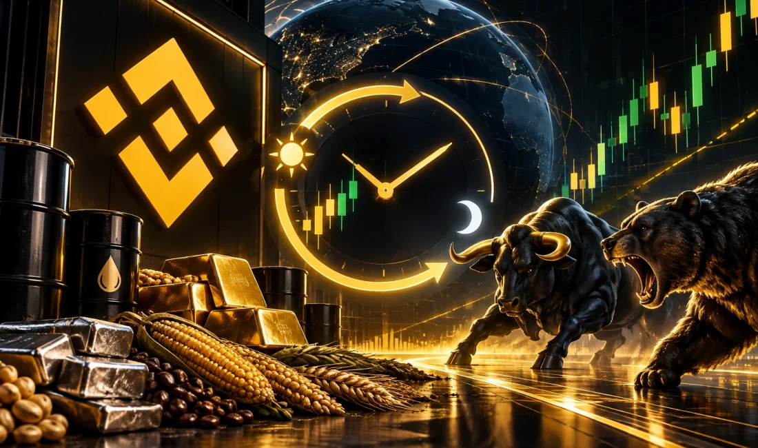 Binance Emtia Vadeli İşlemlerinde 7/24 Dönemini Bitiriyor Binance, emtia bazlı TradFi perpetual sözleşmelerinde 7/24 işlem modelini kaldırıyor.