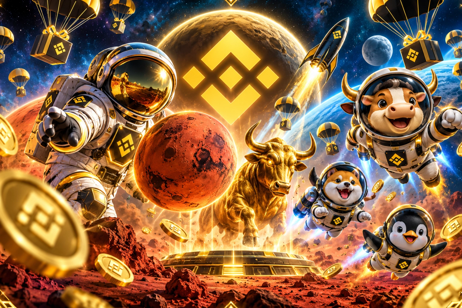 Binance, MARSCOIN ve 牛来 sahiplerini ilgilendiren yeni airdrop programını açıkladı.