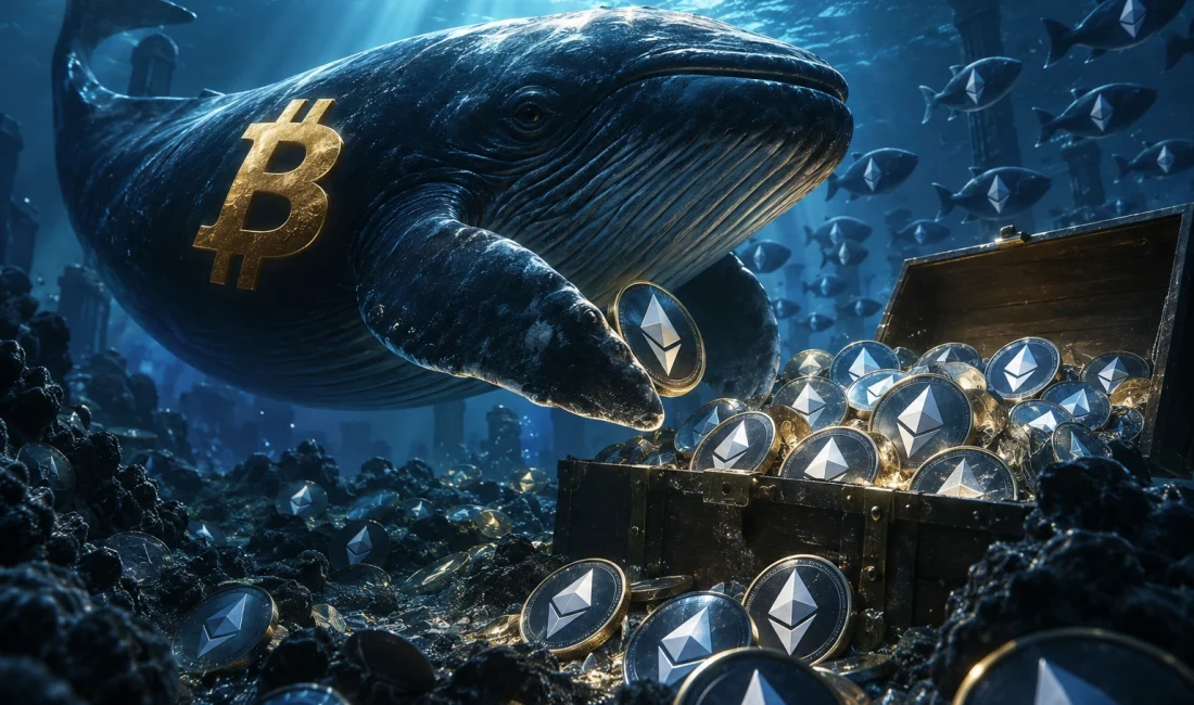 Bitcoin Balinasından 65 Milyon Dolarlık Ethereum Hamlesi: BTC’yi ETH’ye Çevirdi Büyük bir kripto balinasının yaklaşık 65 milyon dolarlık Bitcoin pozisyonunu