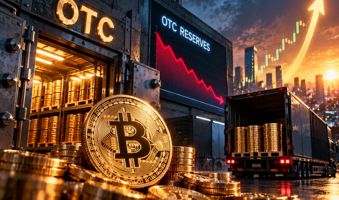 Bitcoin’de Arz Alarmı: OTC Masalarındaki BTC Rezervi Son Yılların En Düşük Bölgesinde Bitcoin’in OTC masalarındaki rezervlerinin sert şekilde gerilemesi, büyük yatırımcıların erişebileceği