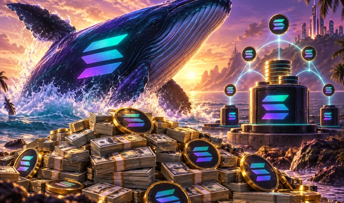 Solana Balinasından 46,6 Milyon Dolarlık Hamle: SOL Biriktirip Stake Ediyor Bir Solana balinası son iki ayda Coinbase’den 453,7 bin SOL