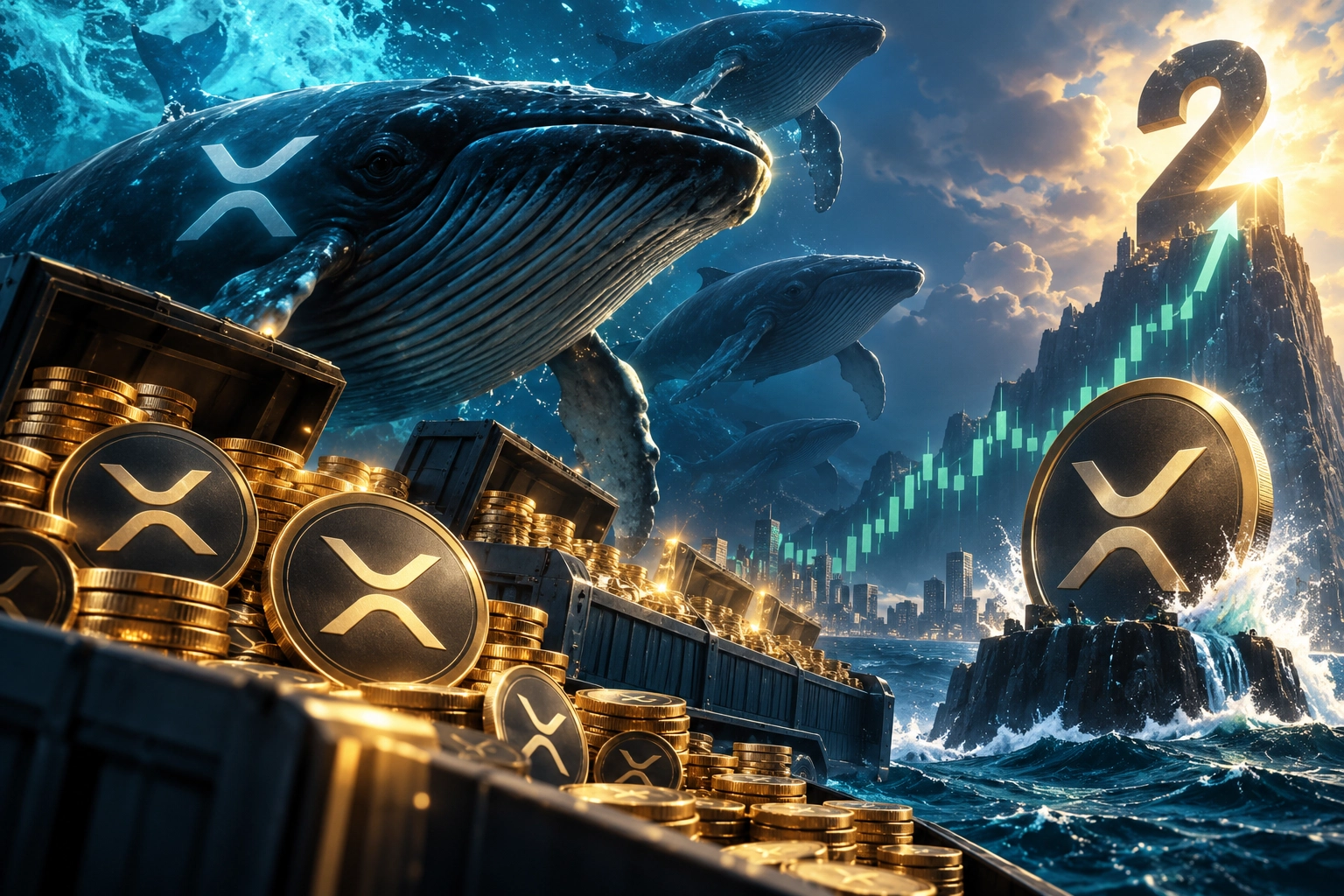 XRP balinaları yalnızca 96 saatte yaklaşık 1,54 milyar token topladı.