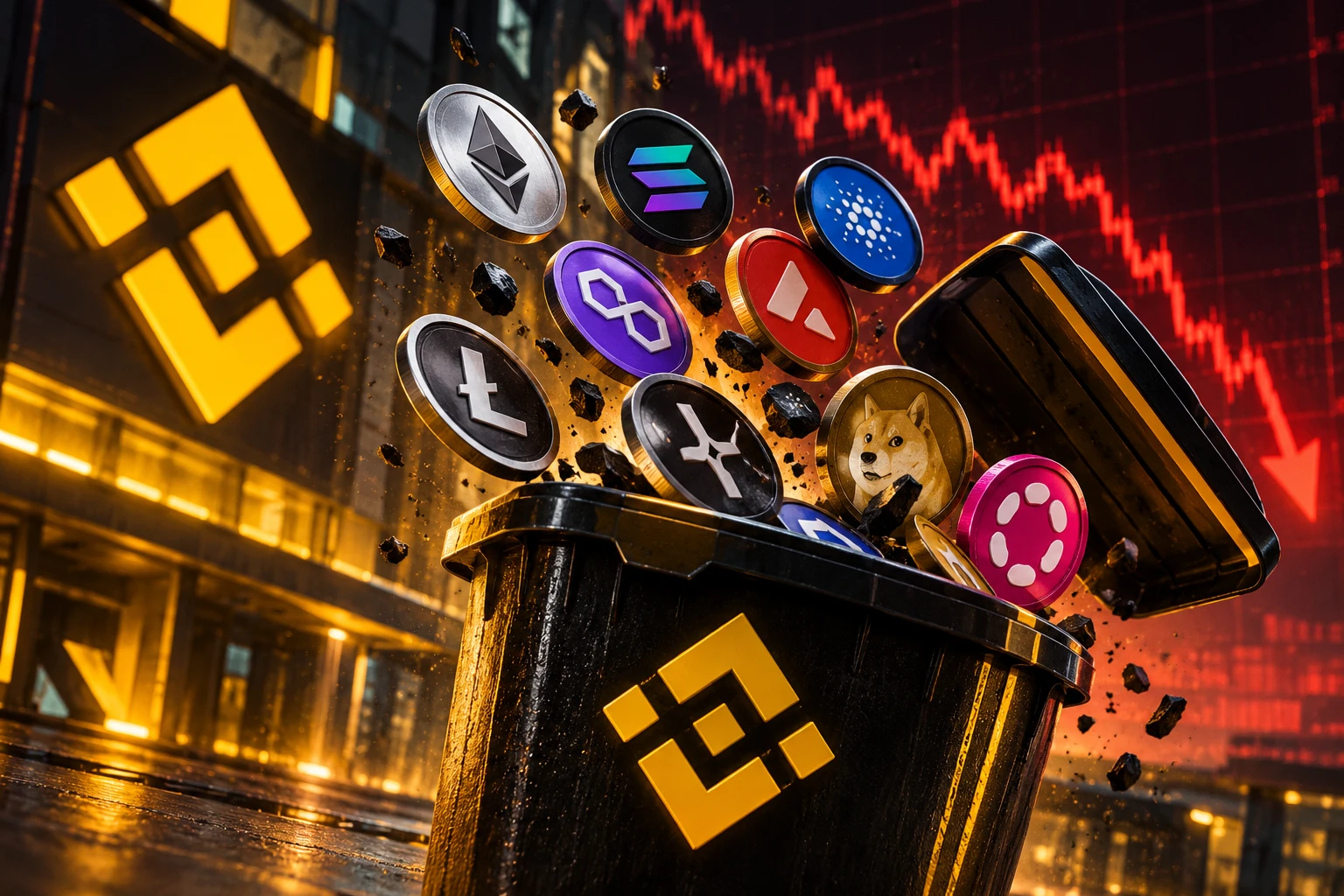 Binance, 30 Ekim 2026'da 10 çapraz marjin işlem çiftini kaldıracak.