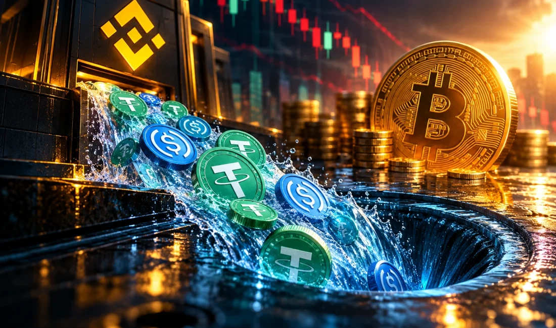 Binance’ten 2 Milyar Dolarlık Stablecoin Çıkışı Bitcoin İçin Likidite Endişelerini Artırdı Binance'ten Ekim ayında yaklaşık 2 milyar dolarlık stablecoin çıkışı gerçekleşti.