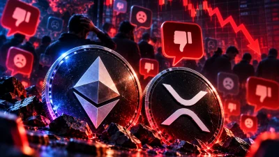 Ethereum ve XRP yatırımcılarının sosyal medya duyarlılığı ekim ayına oldukça