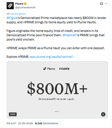 Plume'ün X'teki Açıklaması
