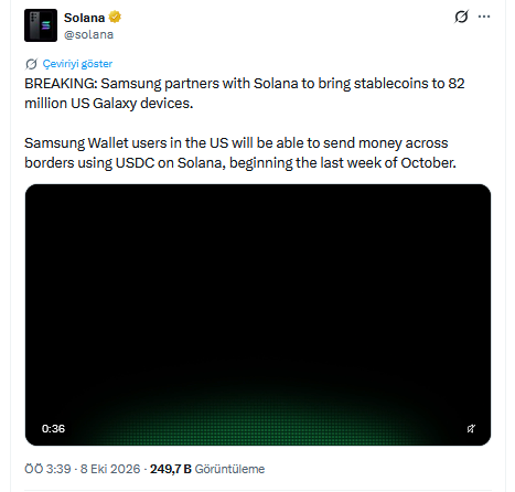 Solana'nin Samsung Ortaklık Duyurusu