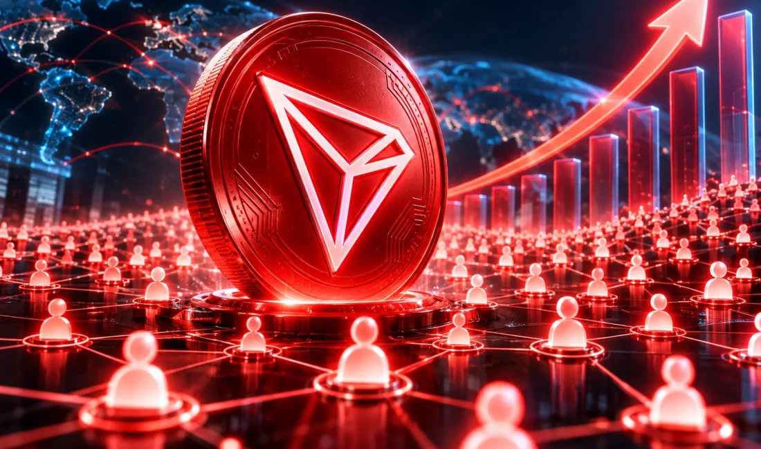 TRON ağında günlük aktif hesap sayısı yüzde 12,06 artarak 4,36