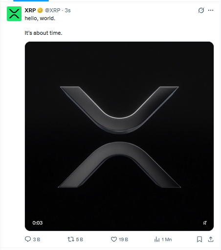 XRP X Hesabı Açıldı